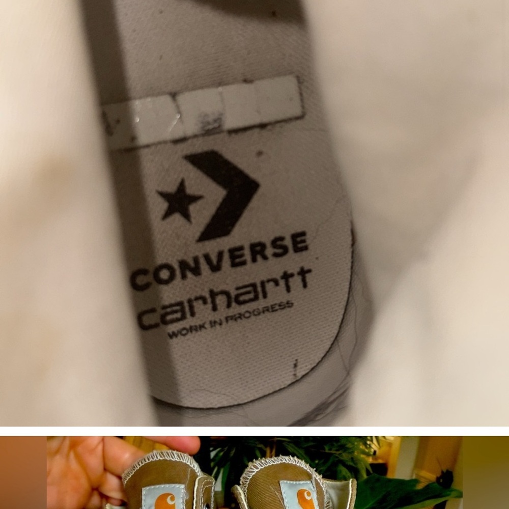 CONVERSE high top ladies 8 1/ half “work in progress” very good condition - Picture 3 of 6